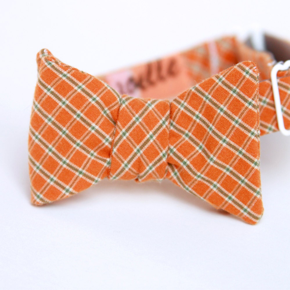 orange plaid bow tie for the little guy - xoelle