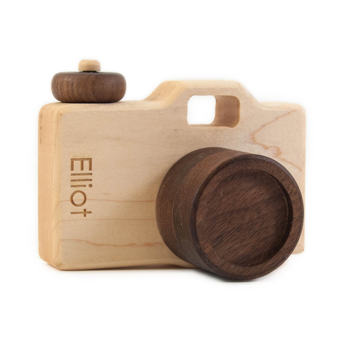 personalized wooden toy camera, modern organic imagination toy