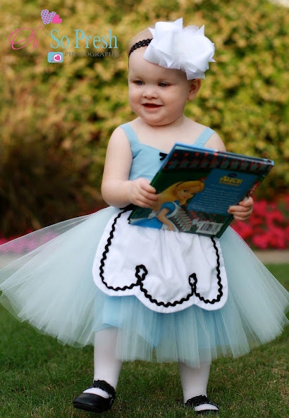 ALICE IN WONDERLAND dress baby 1st  birthday costume dress tutu dress for infant special occasion or portrait