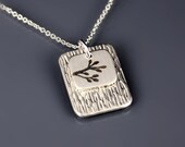 Layered Branch Necklace - Etched Sterling Silver