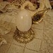 Vintage Shabby Ornate Metal Egg Cup or Candle Holder