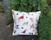 Handmade Dog Pillow Canine Decorative Pillow Rustic Cabin Decor Hunting Lodge Throw Pillow Accent Home Living