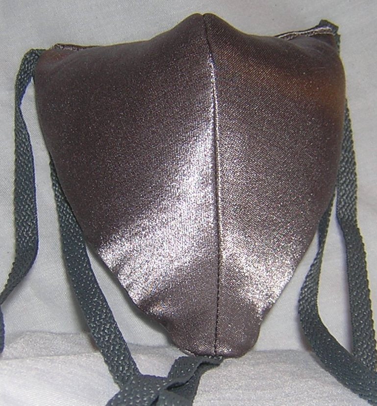 Renaissance Padded Grey/Pewter Satin Codpiece with Ties