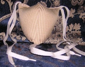 Renaissance Padded Tan Striped Codpiece with Ties