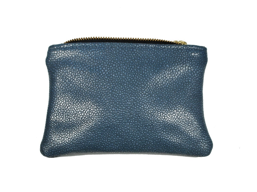 ON SALE Genuine leather pouch stingray Ready to Ship
