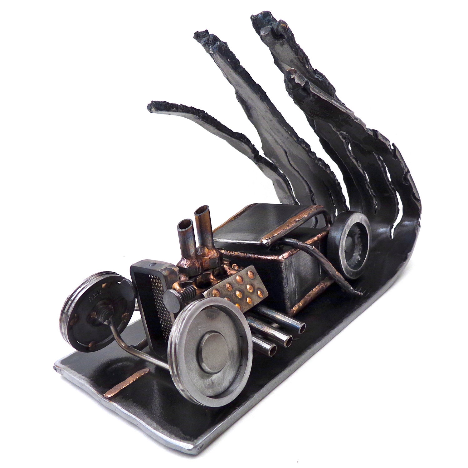 Asphalt Assault  Hot Rod Sculpture