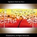 60" Red Painting Abstract Large Painting Original Heavy Texture Impasto Palette Knife Tree Painting Wall Décor Sunset Painting
