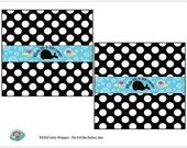 Set of 12 Candy bar wrappers whale of a party Il_170x135
