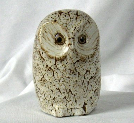 Pigeon Forge Pottery Owl Figurine Douglas Ferguson By Chinalady