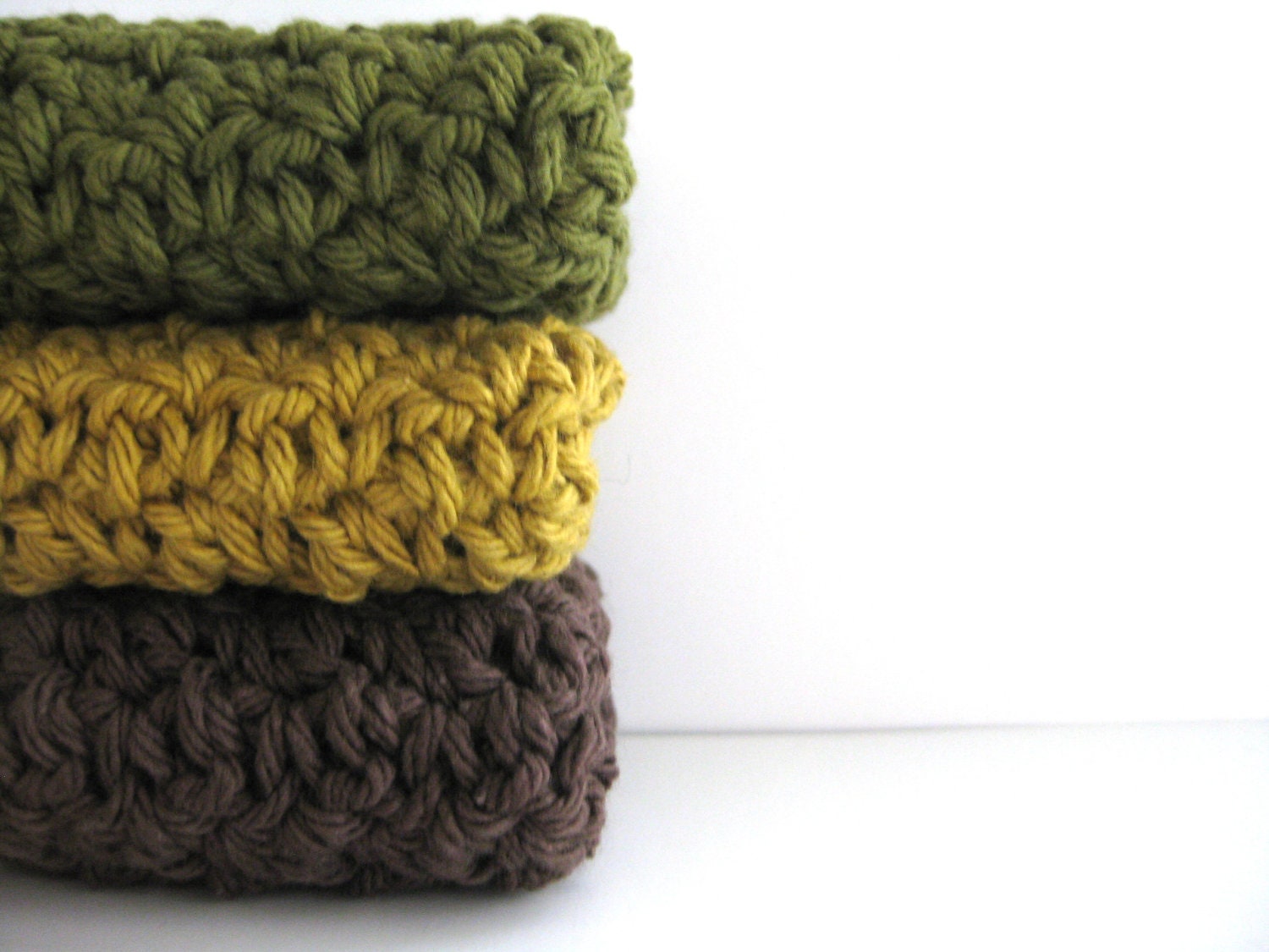 cotton crochet washcloth/face scrubbies AND you can pick the colors