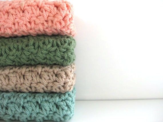 cotton crochet washcloth/bath scrubbies AND you can pick the colors