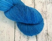 Hand Painted Merino Wool, Silk, & Stellina Lace Yarn, 875 yards/ 100 grams