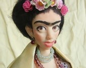 Frida Kahlo OOAK Posable Art Doll by Moninesfaeries