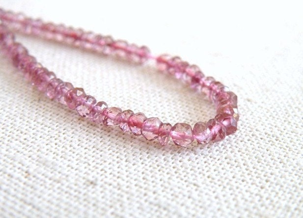 Mystic Pink Quartz Rondelle Gemstone Faceted 3.5mm 1/2 Strand Wholesale