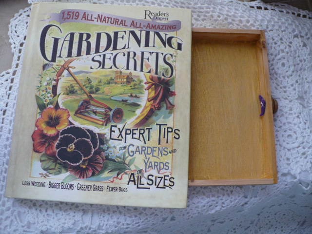 Office Desk Organizer - Hollow Book with Large Wood Drawer