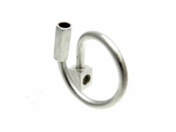 Adjustable Industrial Cocktail abstract ring sterling silver-Ring a Day
