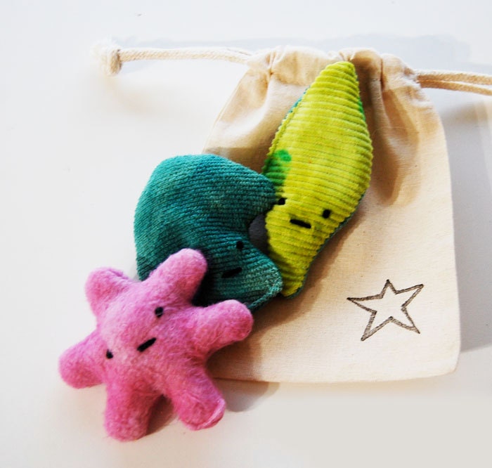Nature Eco Friendly Garden Bean Bag Plush Trio Montessori Waldorf Kid Play Set