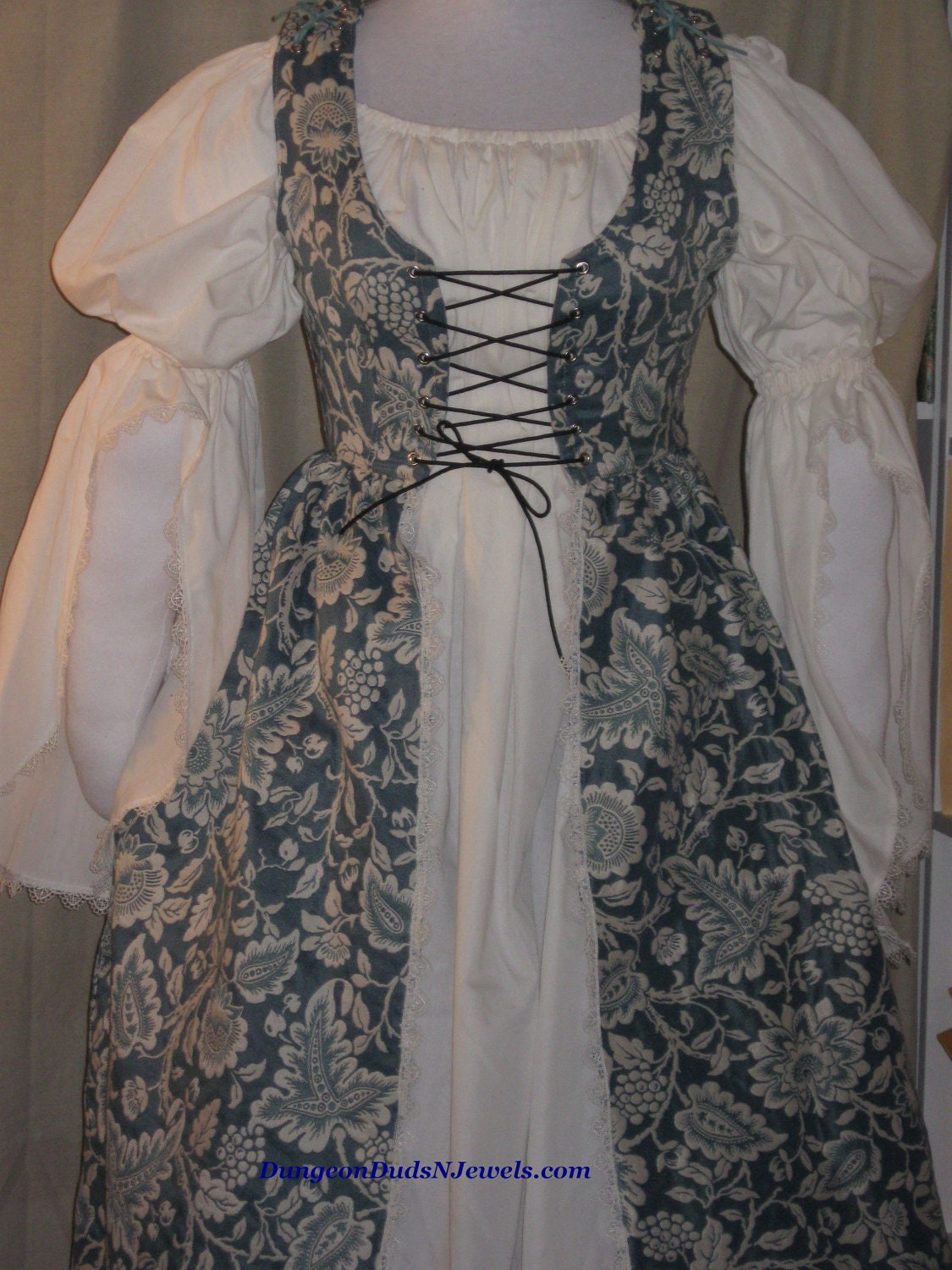 DDNJ Renaissance Fully Reversible Overdress 3pc w/Detachable Sleeves Choose Chemise Custom Made ANY Size Larp Anime ANY size