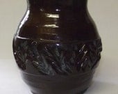 Brown and blue vase or utensil holder