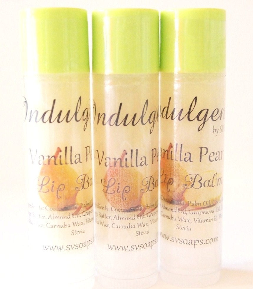 Vanilla Pear Vegan Lip Balm by SV.Soaps