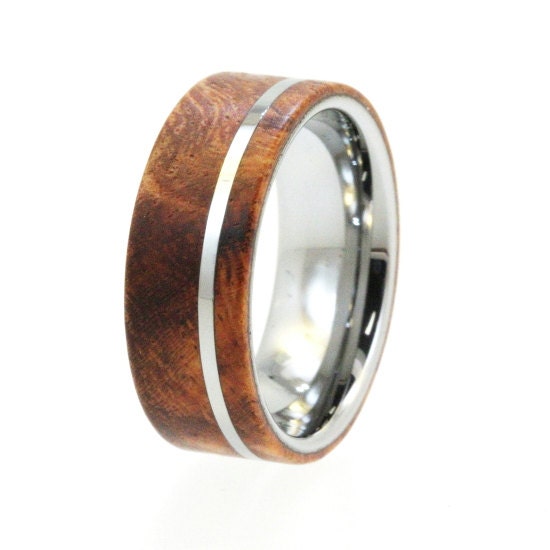 Mens Tungsten Wedding Rings / Tungsten Ring Wedding Band / Wood Ring / Exotic Hard Wood - New1001