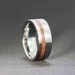 Custom Made Titanium Ring with Blood Wood Inlay