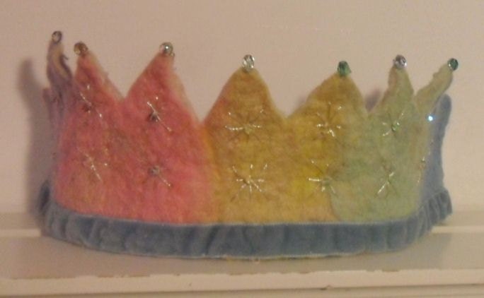 Pretty Pastel Rainbow Waldorf Crown