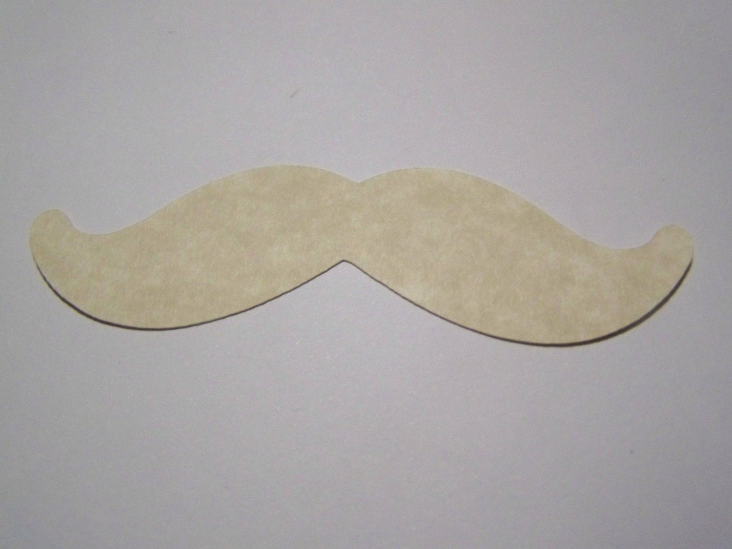 Natural ivory 18 mustaches party favors card inserts markers cardstock 3-1/2"x1"