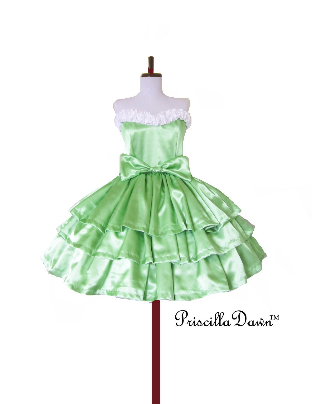 SALE Three Tier Minty Cake Dress -------CUSTOM in YOUR size Spring 2013 Collection Bridal Wedding Gown