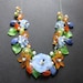 Flower Necklace - Lucite, Sterling Silver, Pearl, Glass, Carnelian by Simple Elements Design