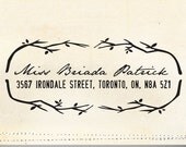 Custom Rubber Address Stamp - Wood Handle - Personalized - cute birthday or housewarming gift - 1215