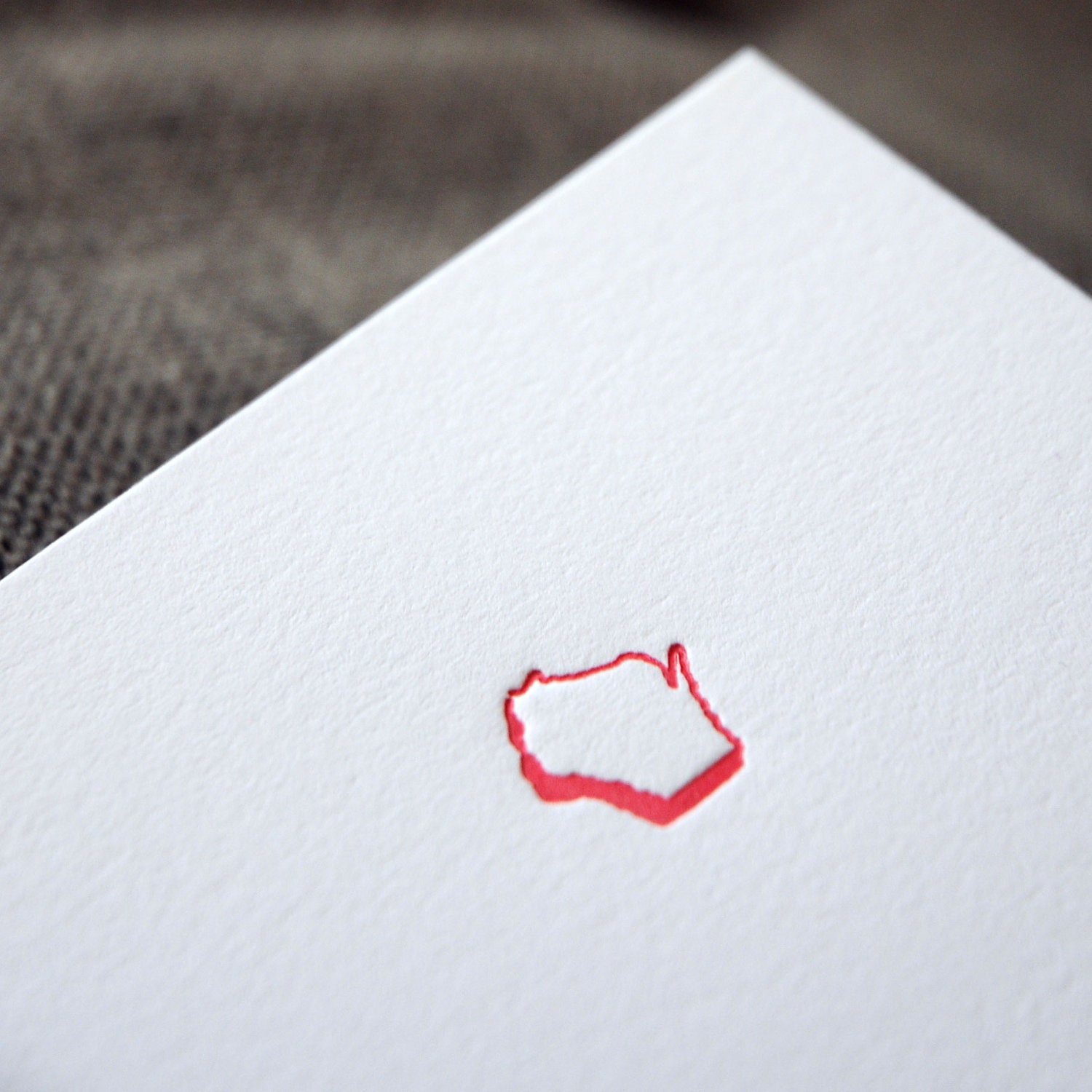 Wisconsin letterpress notecard