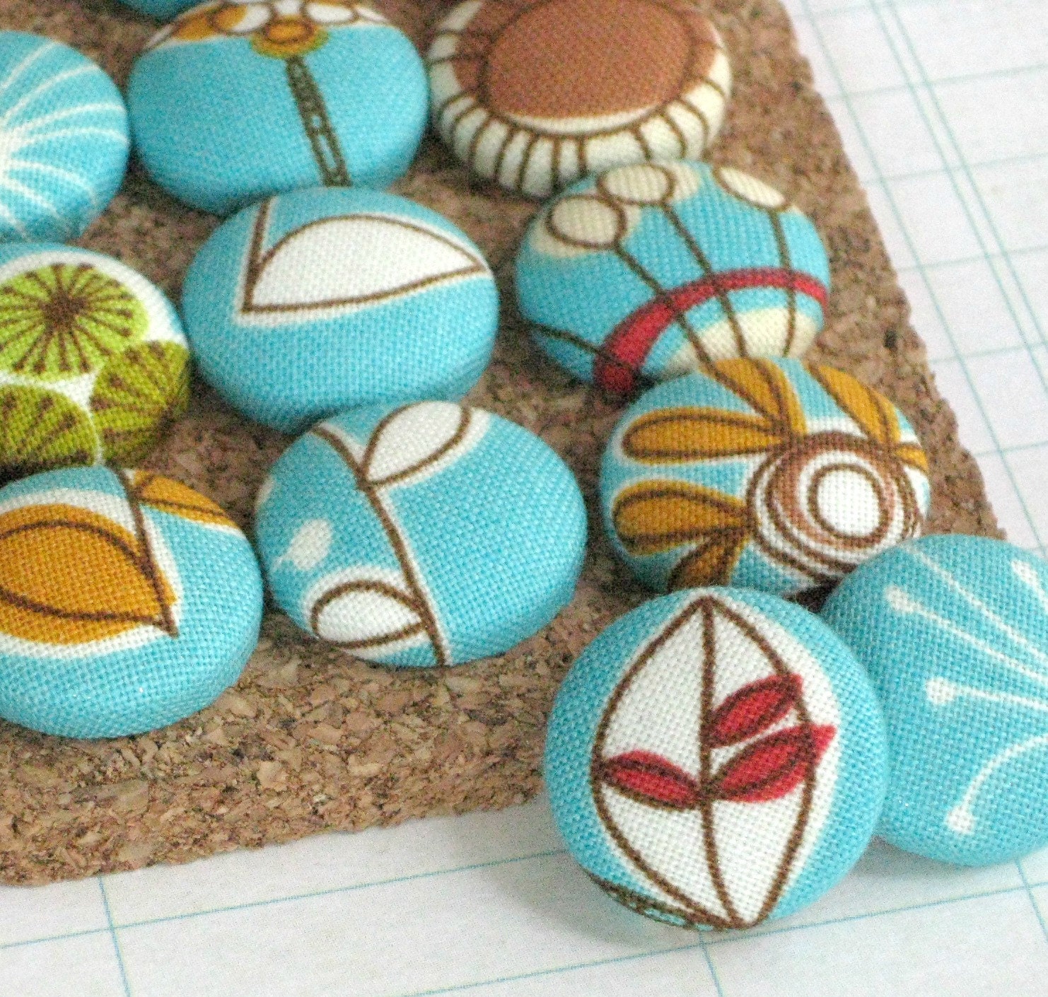 Items similar to Herb Garden. . . Set of 16 Fabric Push Pins