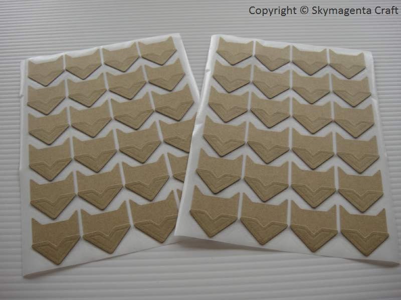 48 pieces Paper Photo Corner, Brown Color, 10 mm x 10 mm (00900)