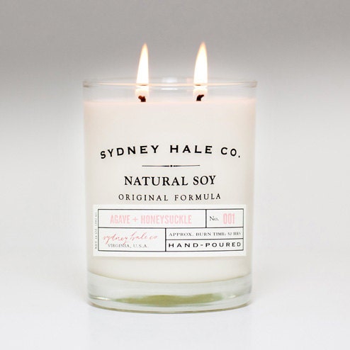 soy candle - AGAVE and HONEYSUCKLE