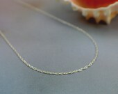 20 inch chain sterling silver thin double rope style finished necklace