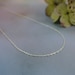 24 inch chain sterling silver thin double rope style finished necklace