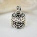 Small prayer box cylinder pendant ornament silver gold magnetic charm locket