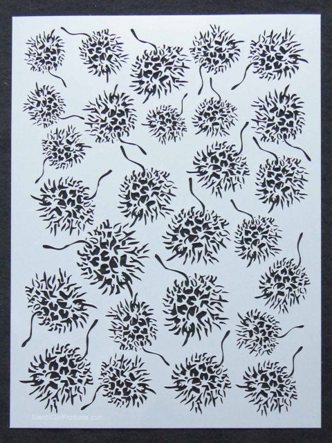 Sweet Gum Balls 9x12 stencil