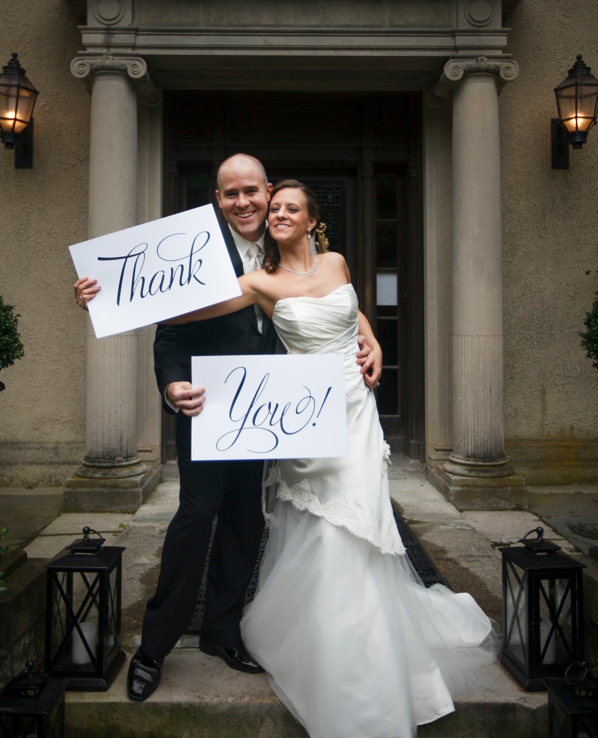 2 Wedding Thank You Signs Great Photo Prop On THICK foam core