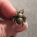 Handmade Whimsical Bumble Bee Adjustable Brass Ring