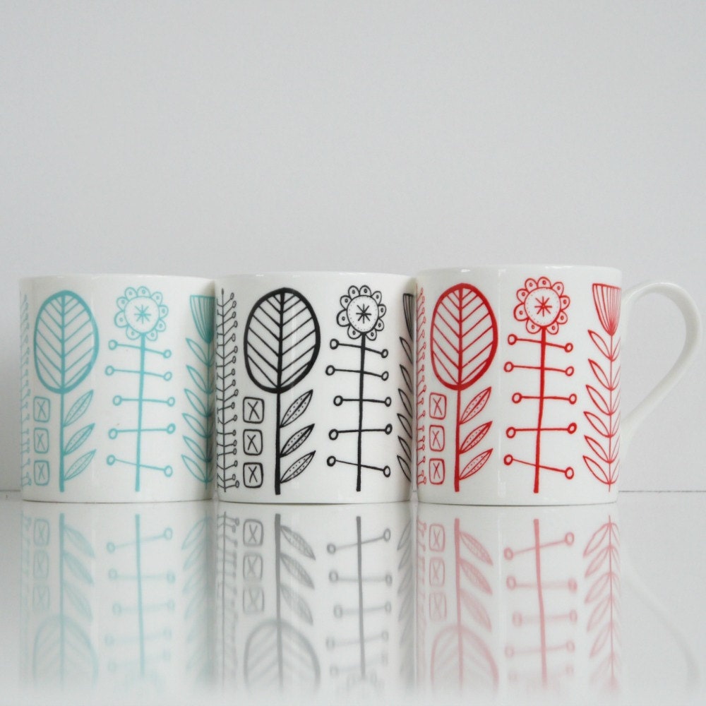bloomsbury - bone china mug in 3 colours