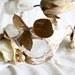 Angharad - Asymmetrical Fairy Mask in Gold and Cream Roses
