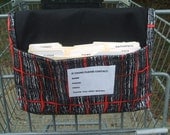 Coupon Organizer Wallet  Fabric Black Red White with Black Lining