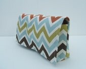 Coupon Organizer Holder Fabric Chevron Stripes Heavy Duty Duck Cotton