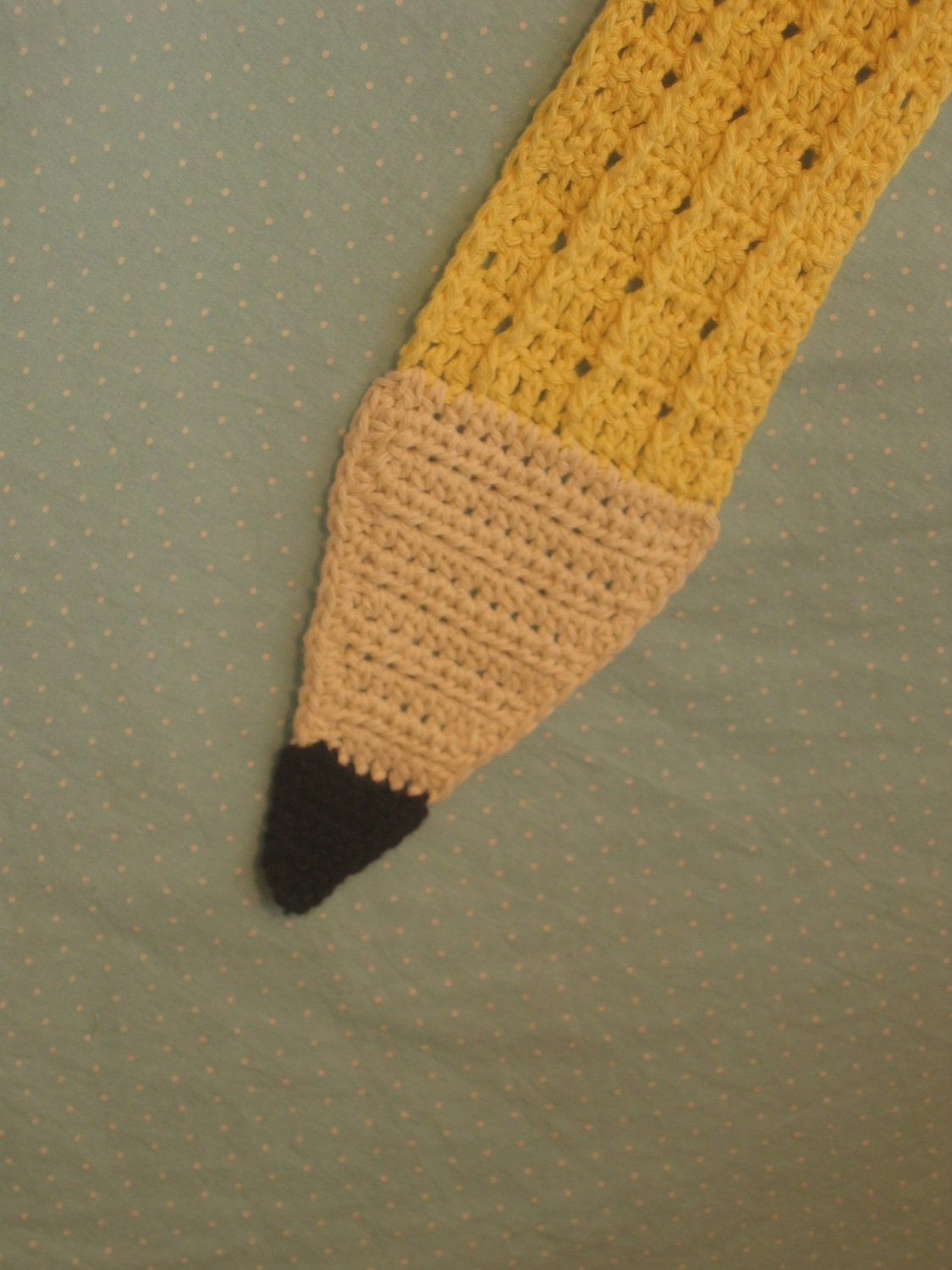 Pencil Scarf, handmade crochet cotton scarf for children