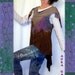 Split Tail Patchwork Tunic Layering Top Hand Dyed Hemp Bamboo Jersey fits 32"-38" Bust sm - med