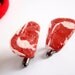 Steak Lover Cufflinks - Ribeye Steak Cuff Links - Miniature Food Art Jewelry Collectable - Schickie Mickie Original 100% Handmade