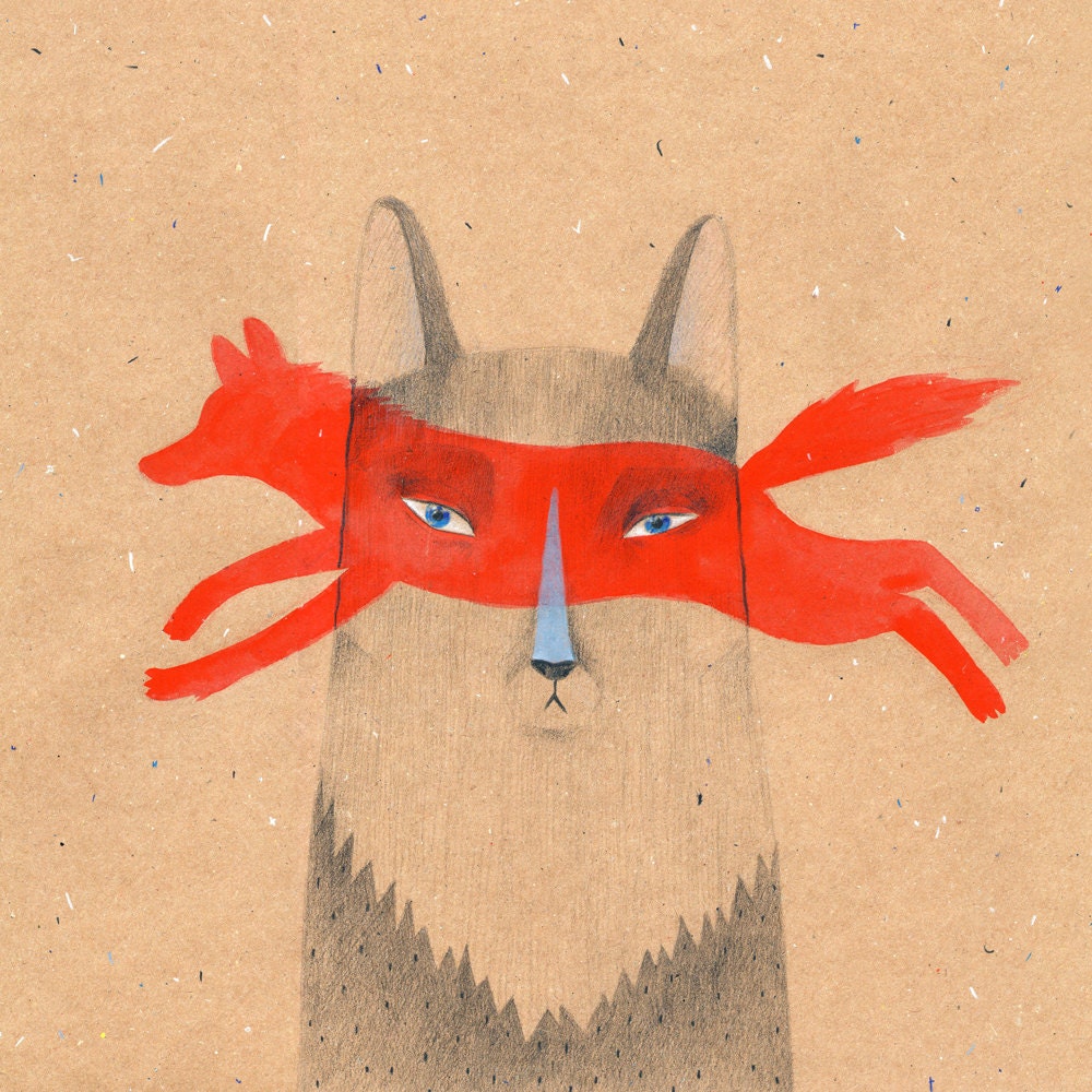 Their ancestors were wolves 30x30cm (12x12in) print