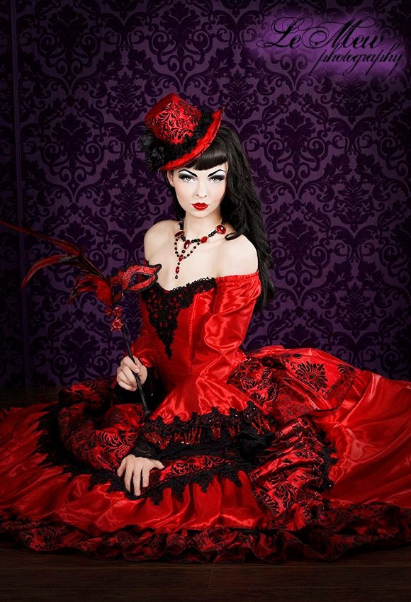 Gothic Victorian Steampunk Antoinette Fantasy Masquerade Gown Any Color or Size